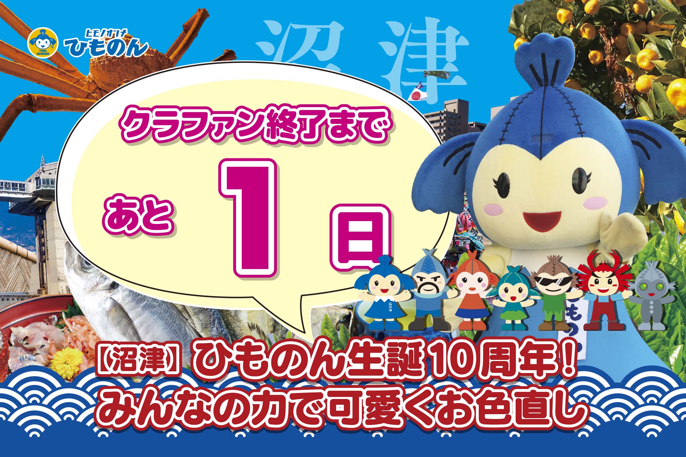 クラファンありがとう特集！【沼津】ひものん生誕10周年！