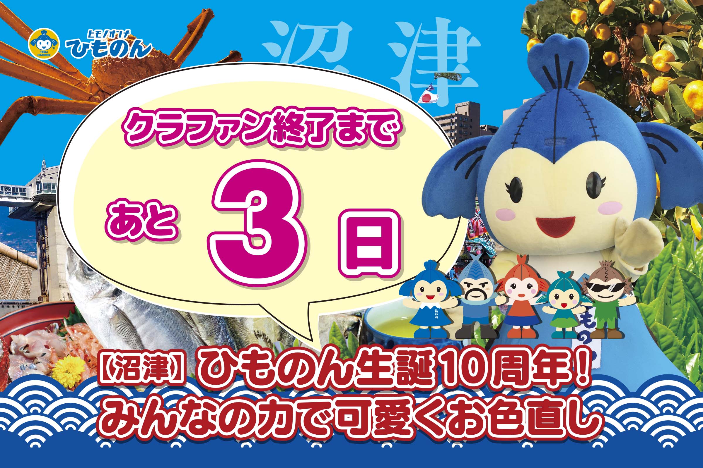 クラファンありがとう特集！【沼津】ひものん生誕10周年！