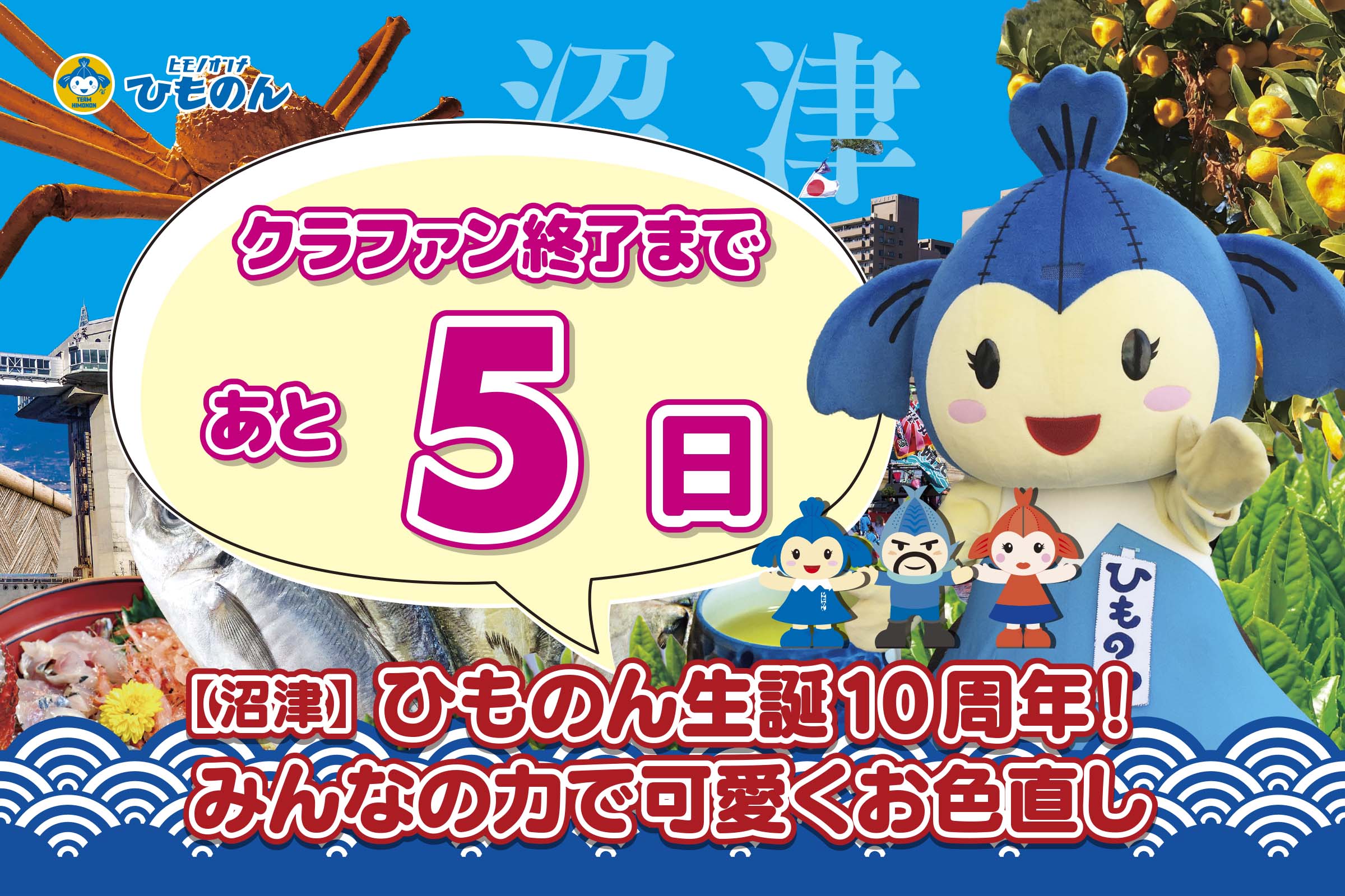 クラファンありがとう特集！【沼津】ひものん生誕10周年！