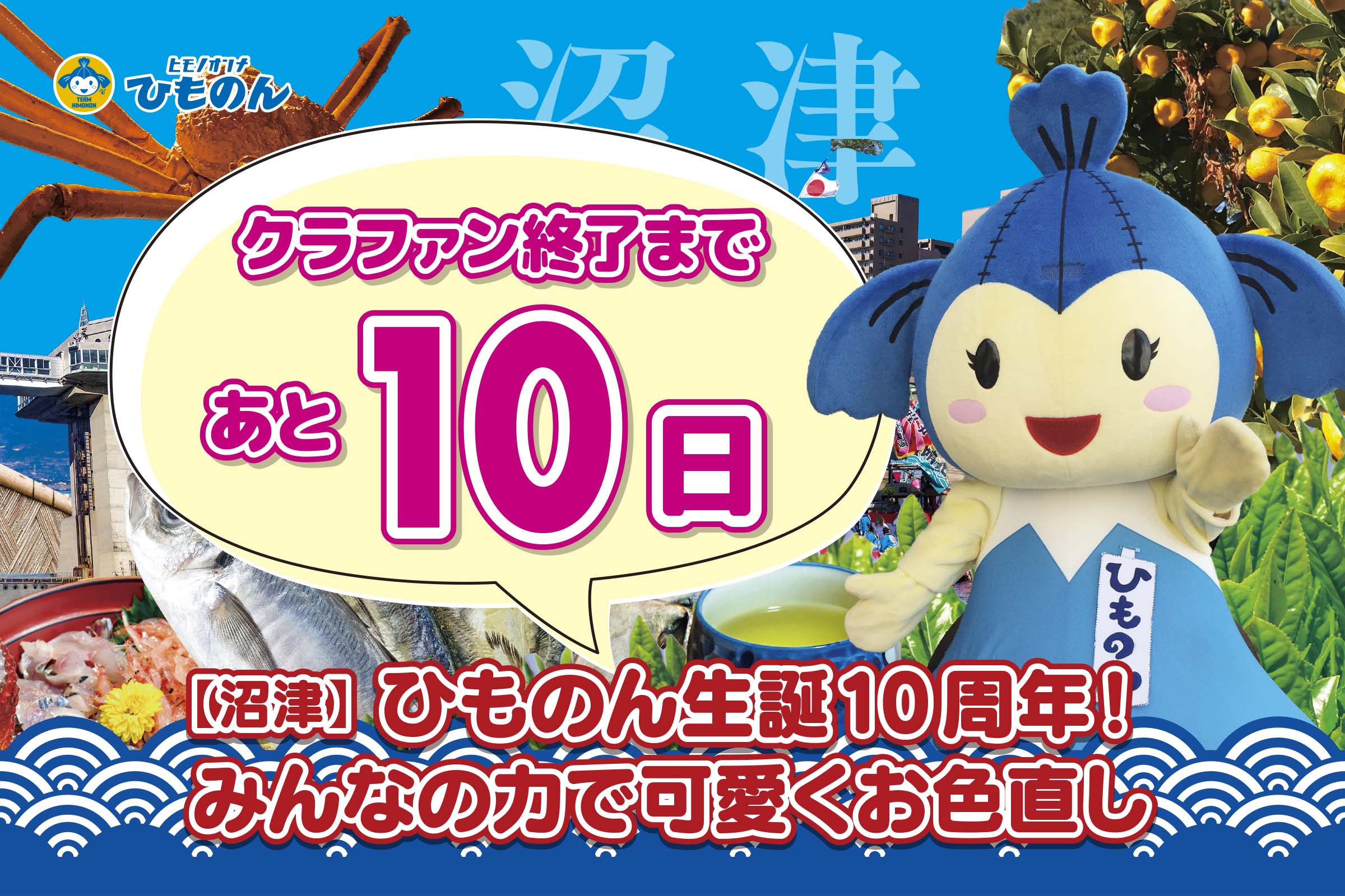 クラファンありがとう特集！【沼津】ひものん生誕10周年！